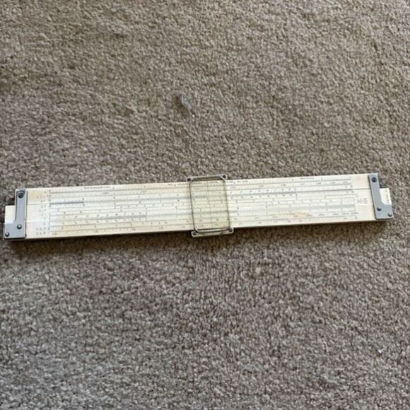 Keuffel & Esser K-E 4081-3 Engineer’s Slide Rule In Leather Case - Picture 3 of 10